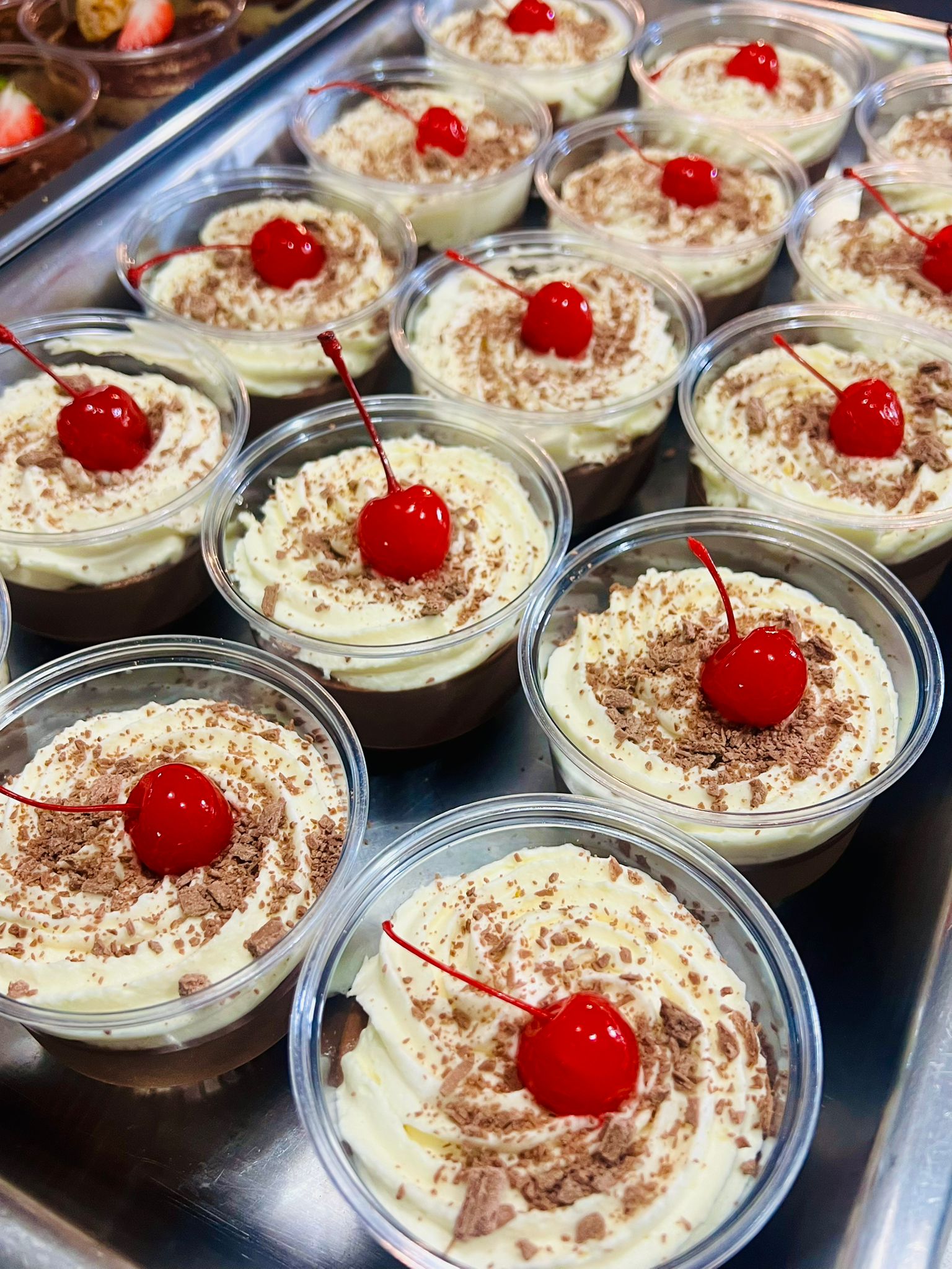 Chocolate mousse mini dessert cup