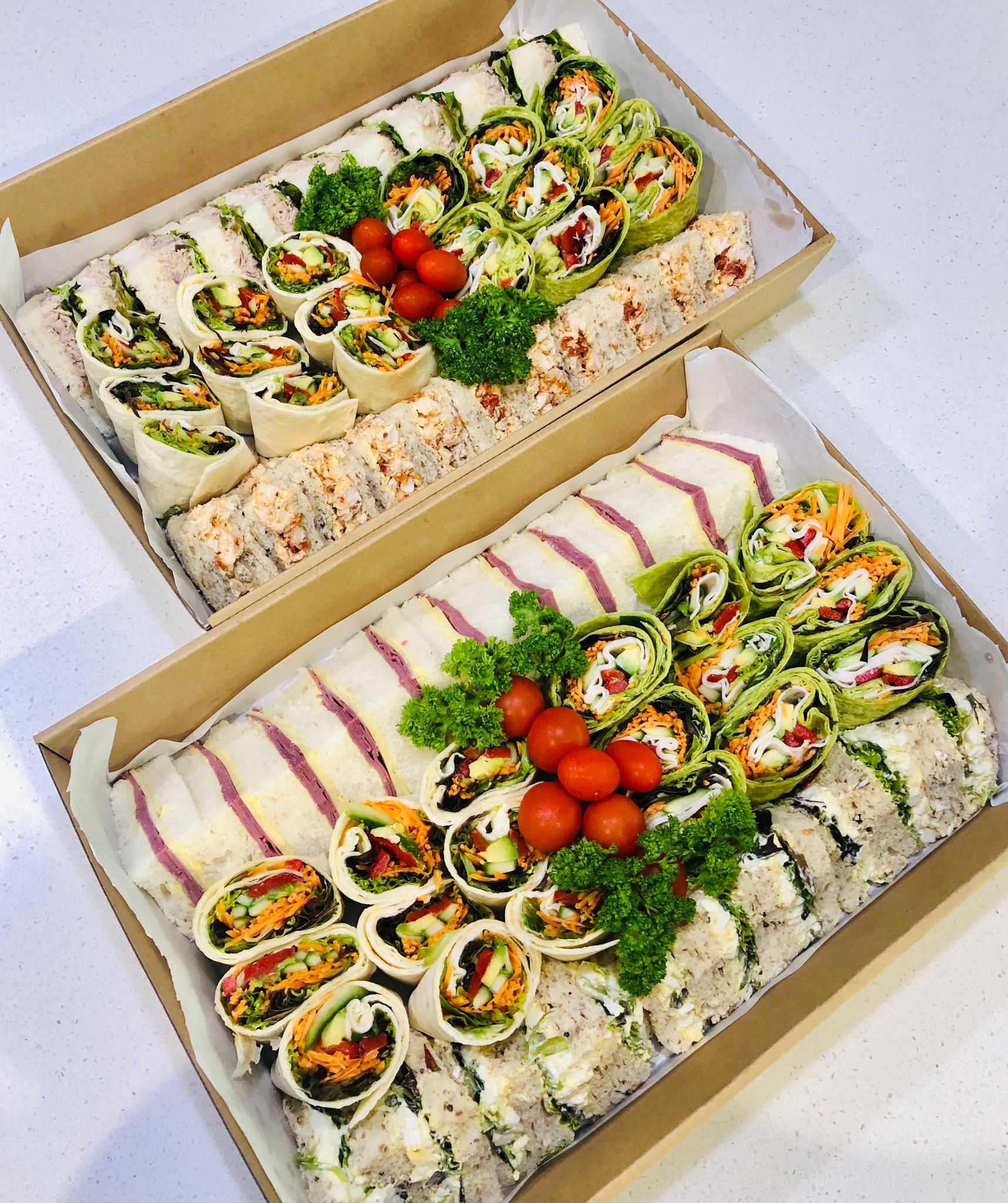 Large Sandwich and Wrap Box with mixed fillings