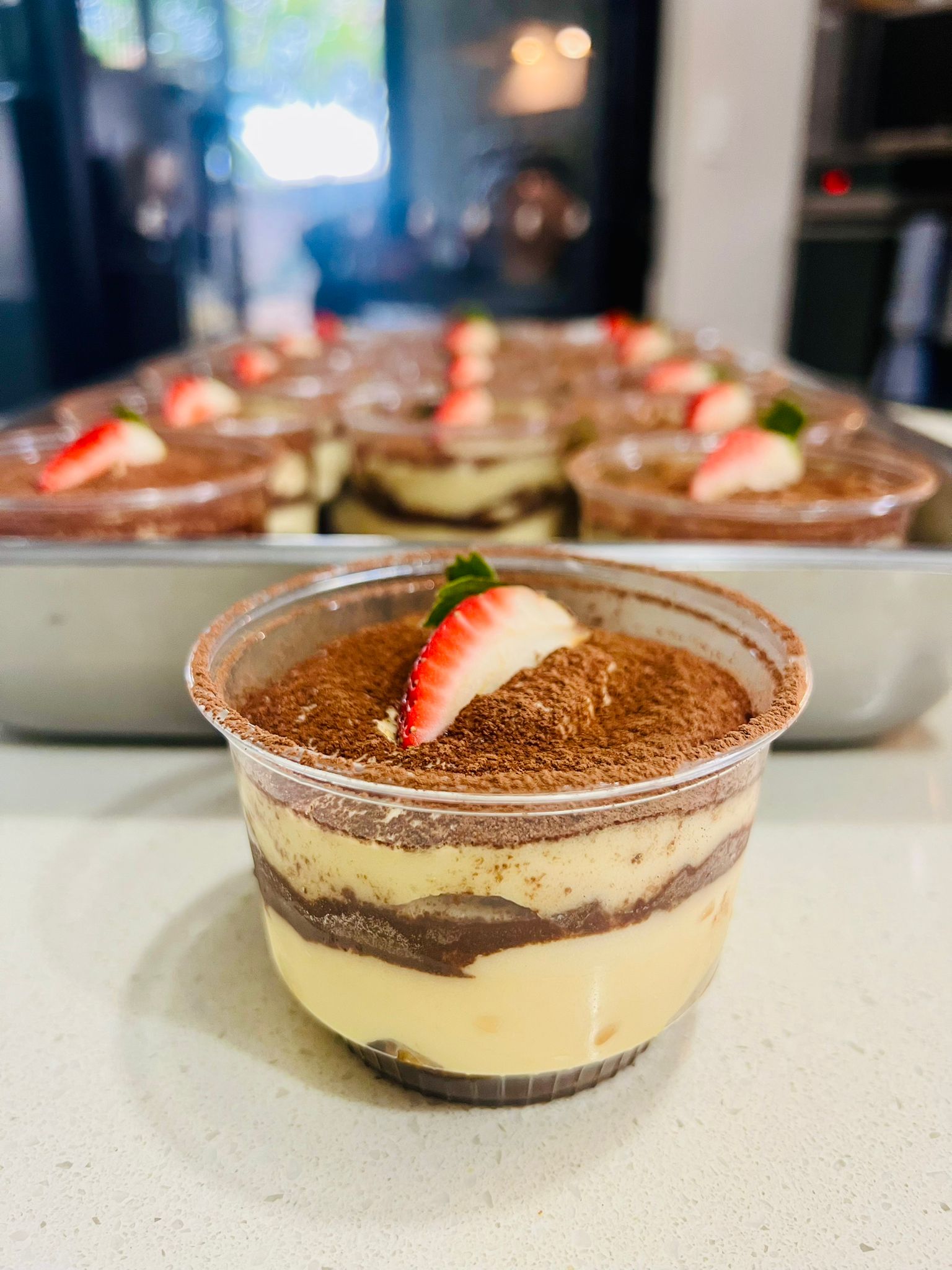 Mini tiramisu dessert cup