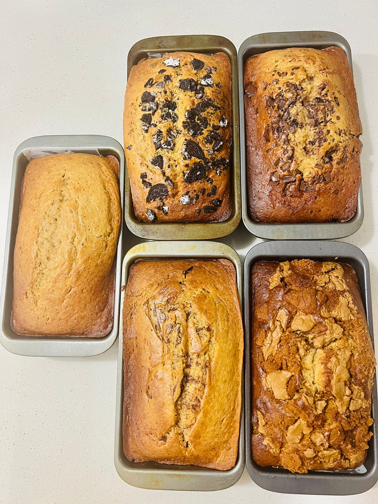 Individual banana bread loaf