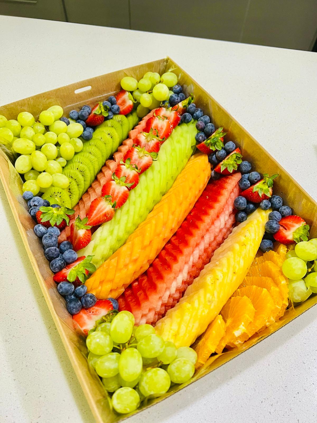 Large Fruit Box with sliced seasonal fruit